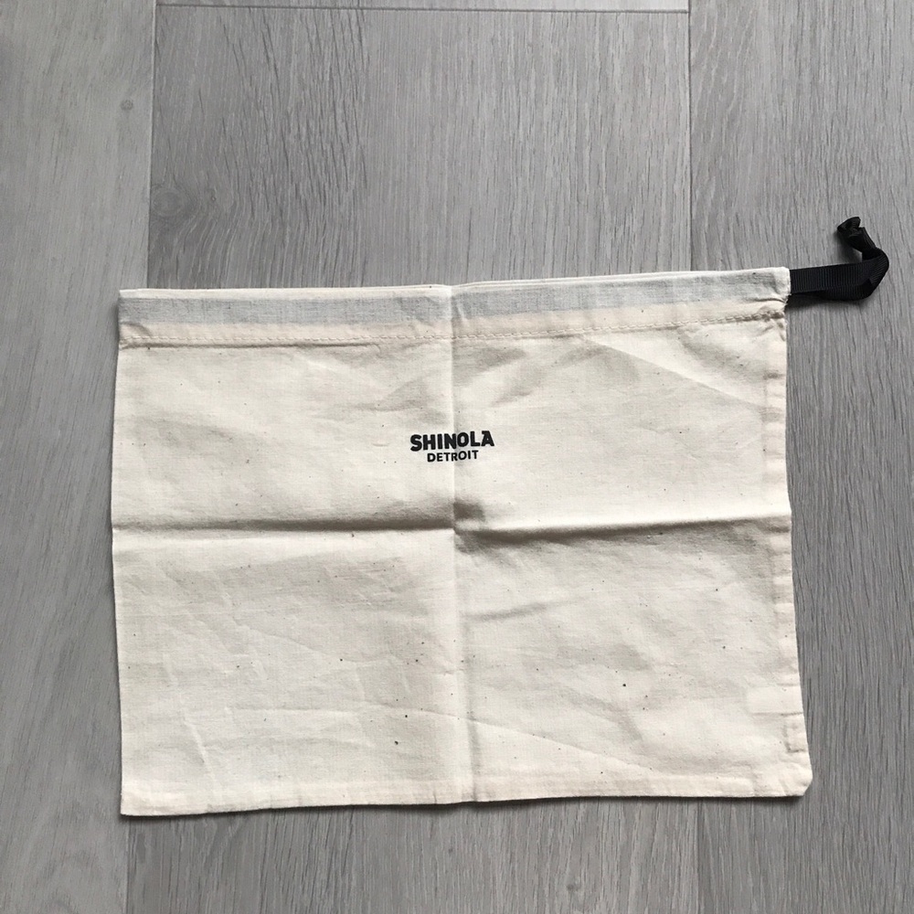 SHINOLA IVORY WHITE SMALL DUSTBAG STRAGE DRAWSTRING